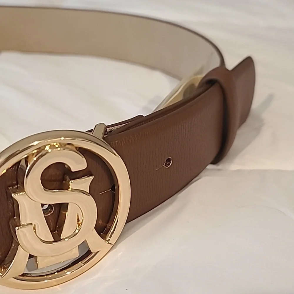 Steve Madden Belt‎ With Logo | NWT | Gold and Brown​